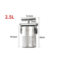 1.5 L Vegetable Stuffing Press Fine Mesh Stainless Steel Food Strainer Press