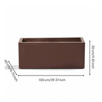 Cement Planter Box Stone-Like Rectangular Planter Box Matte Plant Container for Gardeners, Homeowners, Balcony, Garden, Courtyard