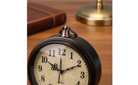 Retro Desk Alarm Timepiece Luminous Hands Home Timekeeping Night Light