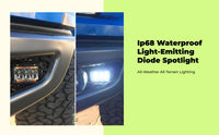 Waterproof LED truck light, focused beam