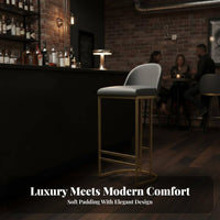 Upholstered High-Back Stool with Backrest Home Furnishing Minimalist Design