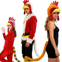 Turkey Child Costume Hat for Halloween Thanksgiving - Plush Rooster Hat