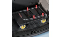 Foldable Utility Cart Quiet Rolling Cart with Wire Enclosure Portable
