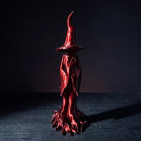 Witchy Witch Figurine with Pointed Hat Slender 3D Printed Witch Desktop Statue Spooky for Goths, Collectors, Desk, Shelf, Entry Table