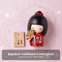 Japanese Kimono Doll Adorable Design Japanese Kimono Girl Figurine Cute Girl Decoration Decorative Kokeshi Design Doll Great