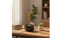 Compact Tabletop Fountain with Ballerina Sculpture Flowing Water Fountain with Ballerina Statue Soothing Small Tabletop Water Feature Relaxing for Desk