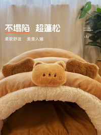 猫窝猫咪睡床狗窝狗床加厚封闭式安全感冬季保暖四季通用睡觉用品