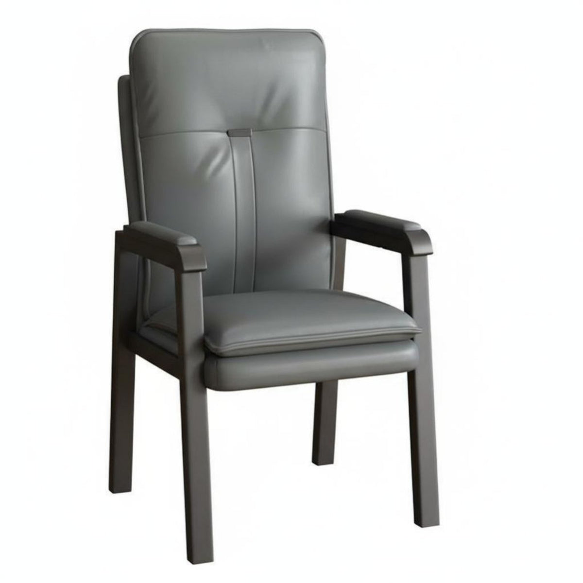 Upholstered Mahjong Chair Leather-Like Finish Household Furniture for Adults