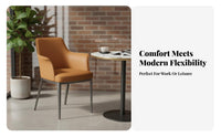 Upholstered Armchair Sturdy Frame Upholstered Scoop Chair Easy to Clean