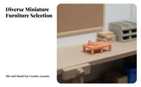 Miniature Furniture Model Highly Detailed Sand Table Miniature Three-Dimensional Printed Resin Model High Exactness Scene