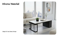 2 Pieces Minimalist design Nesting Stand Set Modern Look Coffee Table Space-Saving Home Furniture abrasionResistant for Homeowners, Apartment Dwellers, Office Managers, Small Spaces, Lounge, Reception Area
