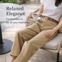 Work Trousers for Women UK with High Waisted Wide Leg, Ladies Office in Breathable Blend, Sizes S to 3XL