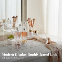 Stair-Step Display Riser Space-Saving Countertop Organizer Multifunctional