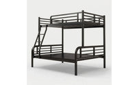 Space Saving Metal Bunk Bed Powder-Coated Bunk Bed with Ladder Sturdy Furniture Long-Lasting for Teens, Toddlers, Bedroom
