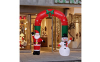 Christmas Archway with Santa and Snowman Outdoor Santa and Snowman Archway Inflatable Christmas Arch Lightweight Oversized