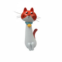 Feline Figurine Vase Nordic Style Resin Cat Statue Vase Handmade Table Ornament