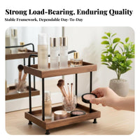 2-Tier Cosmetic Stand Space-Saving Vanity Rack Multipurpose for Students, Adults