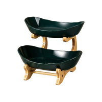 Fruit Tray with Stand Space-Saving Fruit Bowl with Tiers Freestanding for Hosts