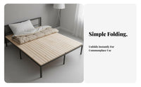 Breathable Folding Slatted Bed Board Easy Assembly Foldable Bunkie Board Heavy Duty Mattress Foundation Low-Height for Students, Homeowners, Renters, Dormitory, Dorm Room, Home