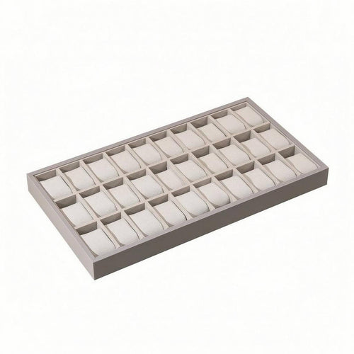 Watch Display Tray Gray Frame Watch Organizer Tray Rectangular for Countertop