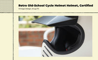 Retro helmet, double visor.