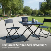 Roll-up Camp Table Portable Slatted Roll-up Table Easy 3-Step Assembly for Beach