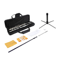 16 Hole Flute Easy to Operate in C-Keyed  Flute Portable Case Included Wind Instrument for Students, Beginners