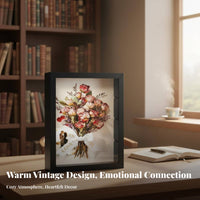 Wooden Shadow Box Solid Wood Keepsake Shadow Box Frame for Collectors, Crafters