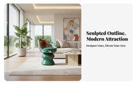 Patterned Rotating Enveloping Chair 360-Degree Rotation Living Room Furniture Architectural Design Enveloping Shape for Adults