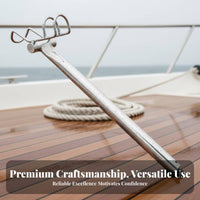 Stainless Steel Fishing Rod Holder 2-in-1 Design Fishing Rod Holder Boat Mount Pole Rack Boating Accessory