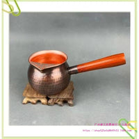 Handmade Solid Copper Tea Pitcher with Long Handle