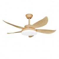 Round Ceiling Fan Light LED Ceiling Fan Light Hanging Rod Mount for Study