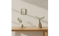 Wooden Cetacean Tail Handmade Cetacean Tail Figurine Rustic Sculpture for Shelf, Mantel