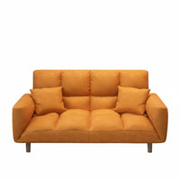 Two-Person Folding Sleeper Sofa Space-Saving Convertible Folding Sofa Bed Firm Foam Adjustable Sleeper Loveseat for Small Apartment Dwellers
