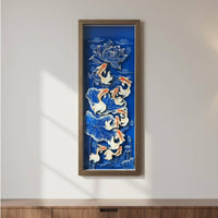 Aquatic Cluster Wall Art Housewarming Gift Fish Paper Cut Decor Shadow Effect for Entryway
