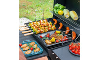 Briquette Barbecue Grill Black Briquette Grill with Lid Freestanding for Families, Backyard, Patio