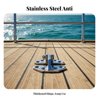 Sturdy Duty Stainless Steel Hinge Seaworthy Grade Boat Hinge Hardware Fitting Rust-Resistant Rustproof for Yacht