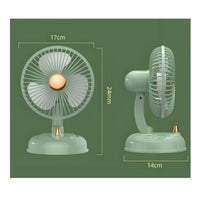 Retro Desktop Fan Automatic Oscillation USB Oscillating Fan for Office, Students