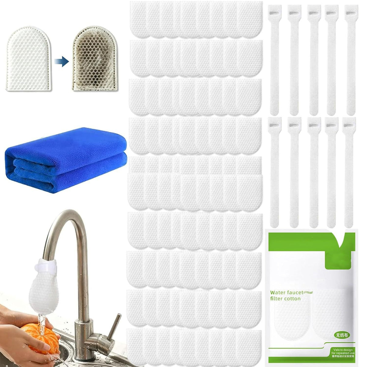 New Faucet Filter Cotton Bag Multiple Sizes Kitchen Sink Cotton Filter