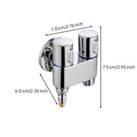 Stainless Steel Washing Machine Tap, doubleFunction Angle Valve, Double Control, 1 In 2 exit exitlet, Easy Installation, Bathroom Utility