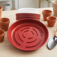 Plant Saucers and Drip Tray for Outdoor Plants, Plant Trays with Wavy Edge, Round Base Plant Pot Stand for Indoor Pot Water Collection
