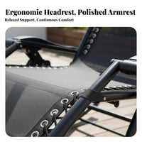 Folding Rocking Chair Adjustable Backrest Folding Rocking Lounger for Tailgaters