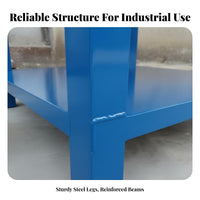 Heavy Duty Steel Workbench High Load Capacity Heavy-Duty Work Table Solidly Welded fitter's Bench for Machinists, Technicians, Factory, Basement, Home