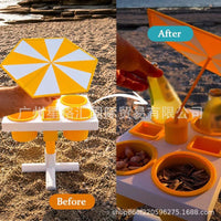 跨境新品 Beach Table Outdoor Tray 无沙便携式沙滩桌户外托盘