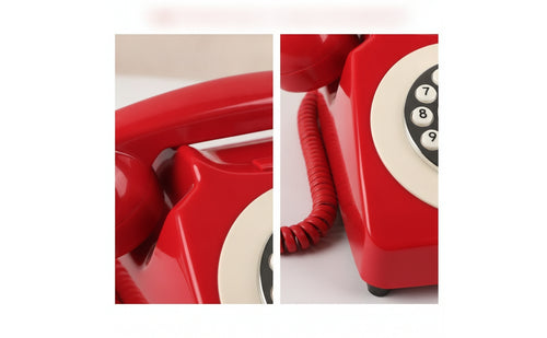 Retro-Style Audio Guest Book with Keypad Compact Vintage Audio Guestbook Classic Telephone with Handset Antique for Brides, Event Planners, Receptions