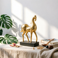 Abstract Horse Sculpture Detailed Sculpting Horse Sculpture Sleek Finish for Entryway, Bookshelf, Desk