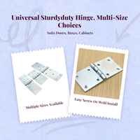 Sturdy Duty Galvanized Iron Hinge, Thickened Extended Flat Hinge, Commercial Cabinet Door, Weldable, Rust-Resistant, Furniture Hardware Accessory