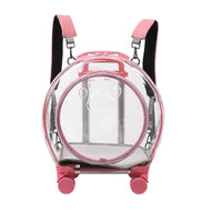 Rolling Pet Carrier Transparent Pet Carrier with Wheels Ventilated for Small Dogs, Outings