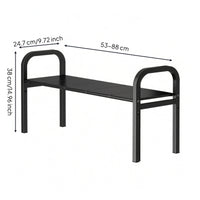 Under Sink Storage Rack 5-Panel Top Adjustable Height Shelf Arched Side