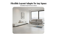 Large Storage Capacity Extendable TV Stand and Coffee Table Set Easy to Clean Modern Minimalist Entertainment Center Wear-Resistant Extendable TV Stand Long-Lasting Construction for Families, Homeowners, Interior Design Enthusiasts, Spacious Plan Areas